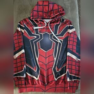 Vintage Spider-Man Mens 3D Hoodie With Kangaroo Pocket Size: Small/Medium
